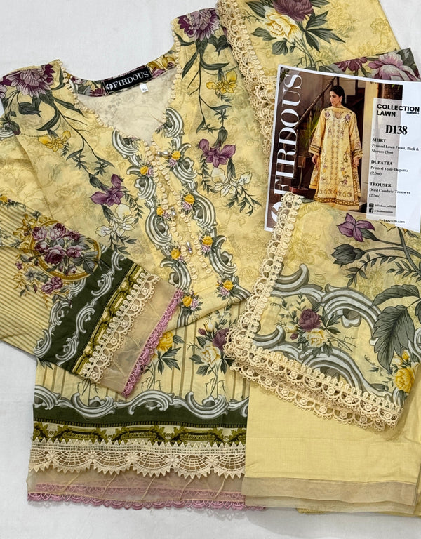 Firdous Lawn Sunspell 3-Pc Stitched