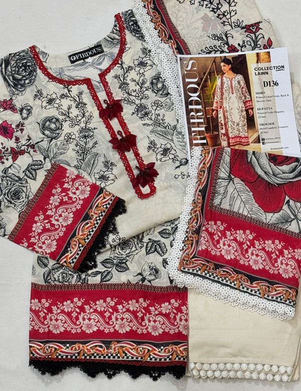 Firdous Lawn Sunspell 3-Pc Stitched