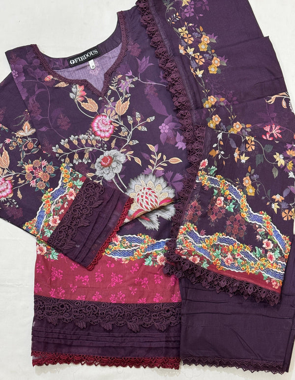 Firdous Lawn Sunspell 3-Pc Stitched