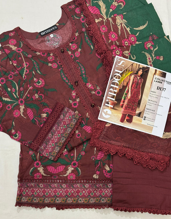 Firdous Lawn Sunspell 3-Pc Stitched