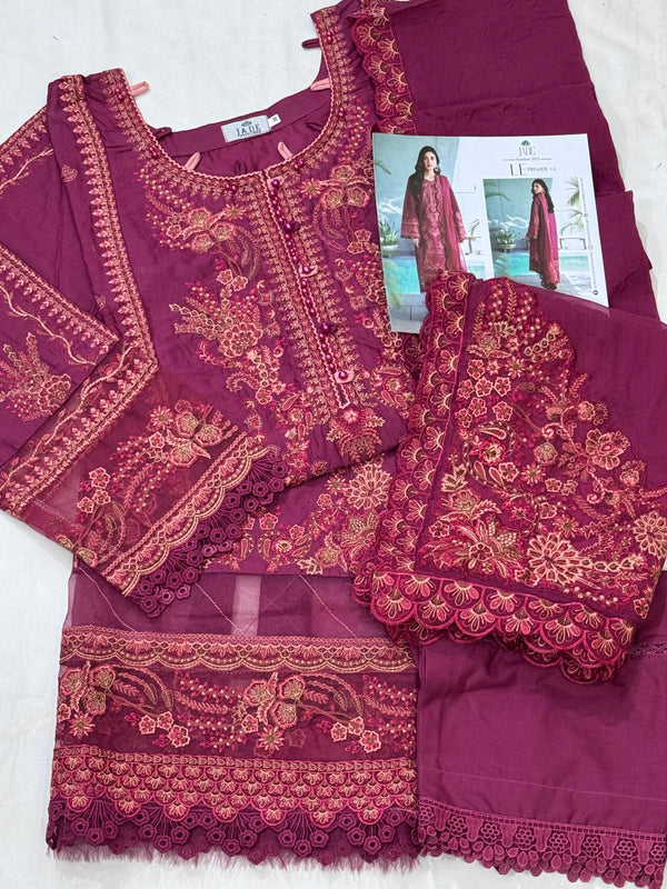 Jade Le premier Embroidered Lawn Stitched 3-Pc