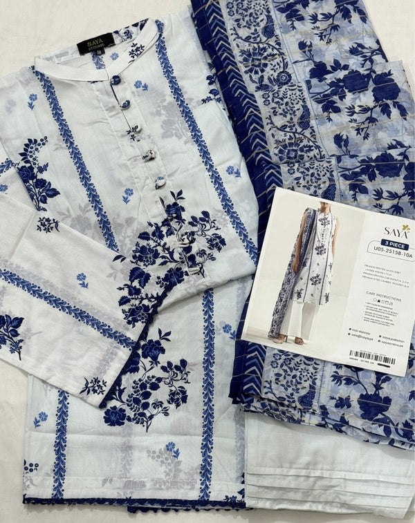 Saya jardin Premium printed Lawn Stitched with fancy dupatta