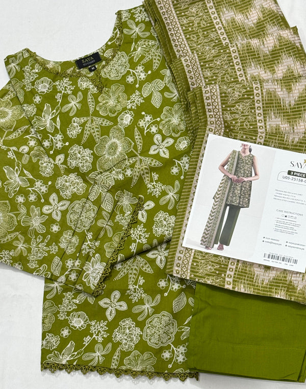 Saya jardin Premium printed Lawn Stitched with fancy dupatta