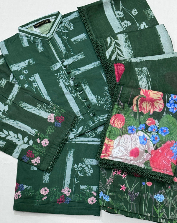 Baharaan Lawn By Baad e Saba Along 4 Side Dupatta Lace