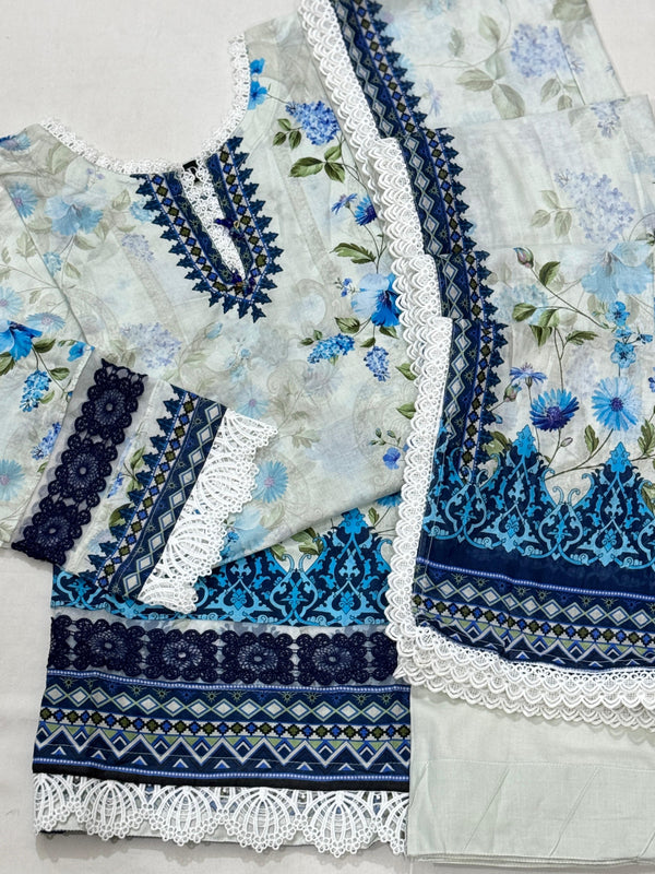 Firdous Lawn Stitched 3-Pc