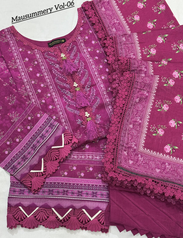 Mausummery Lawn Vol-06 Stitched 2025