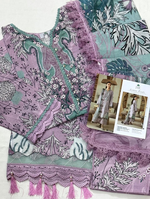 Jade Lumea Prints Luxury Lawn Stitched