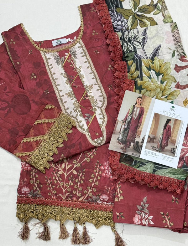 Jade Lumea Prints Luxury Lawn Stitched