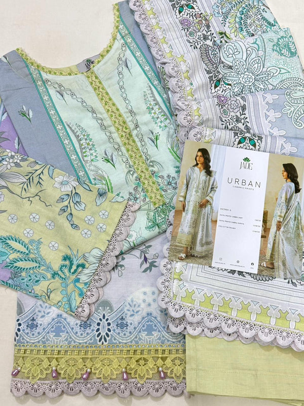 JADE URBAN CAMBRIC 3-PC STITCHED