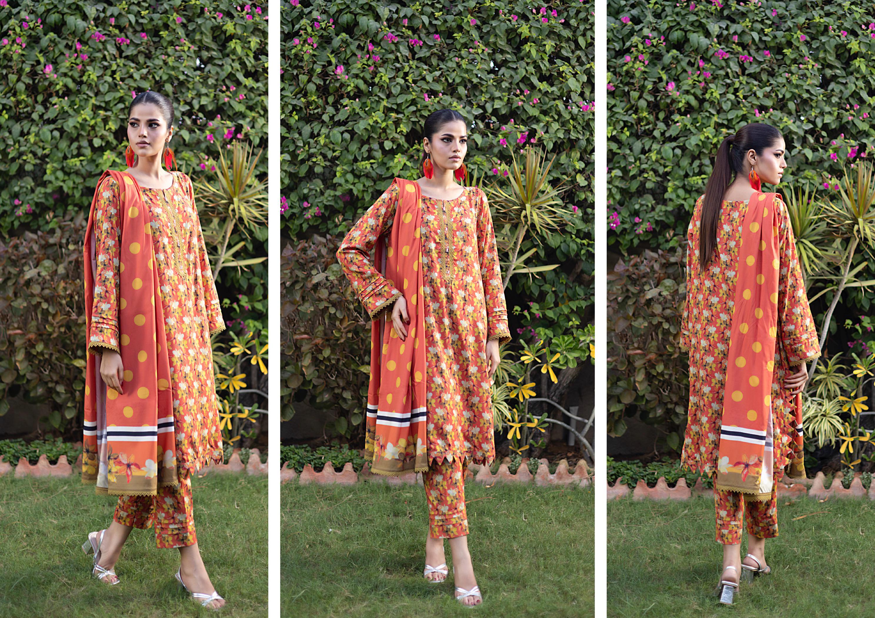 Ghazal By Regalia Printed linen 3-Pc Stitched