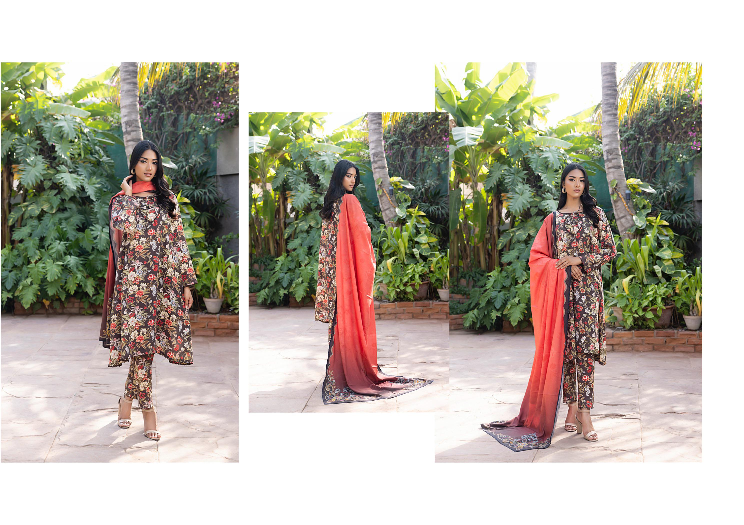 Ghazal By Regalia Printed linen 3-Pc Stitched