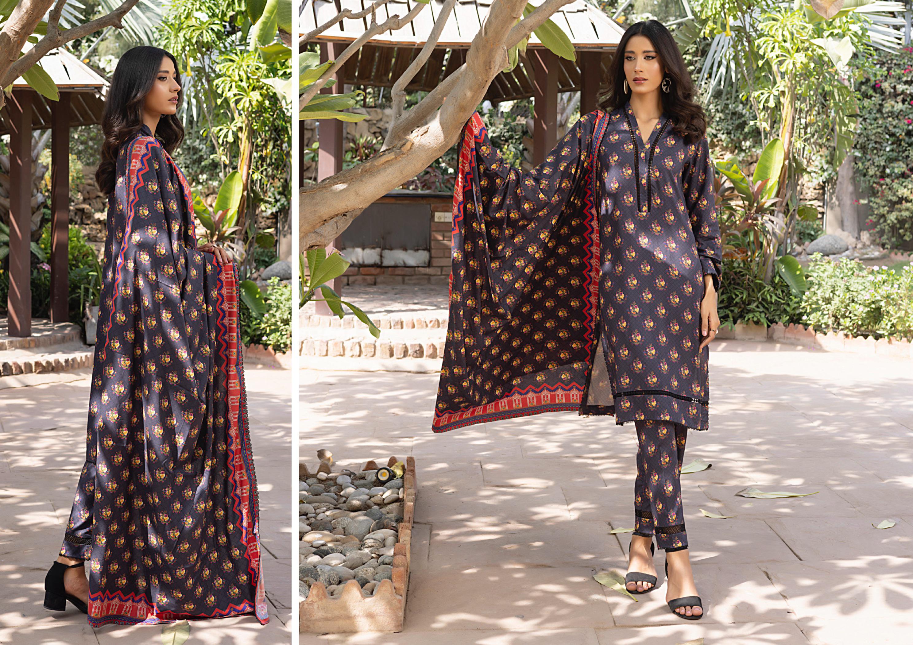 Ghazal By Regalia Printed linen 3-Pc Stitched