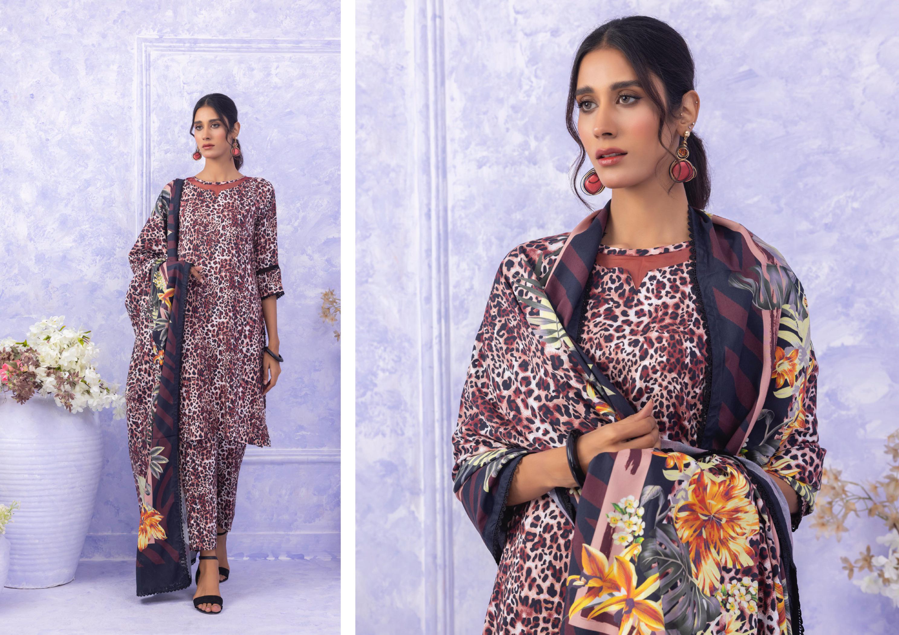 Ghazal By Regalia Printed linen 3-Pc Stitched