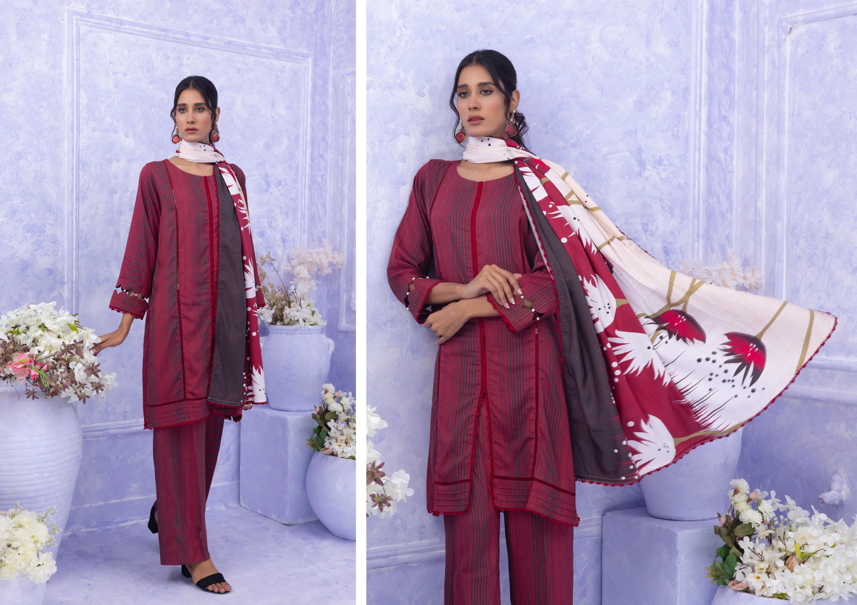 Ghazal By Regalia Printed linen 3-Pc Stitched