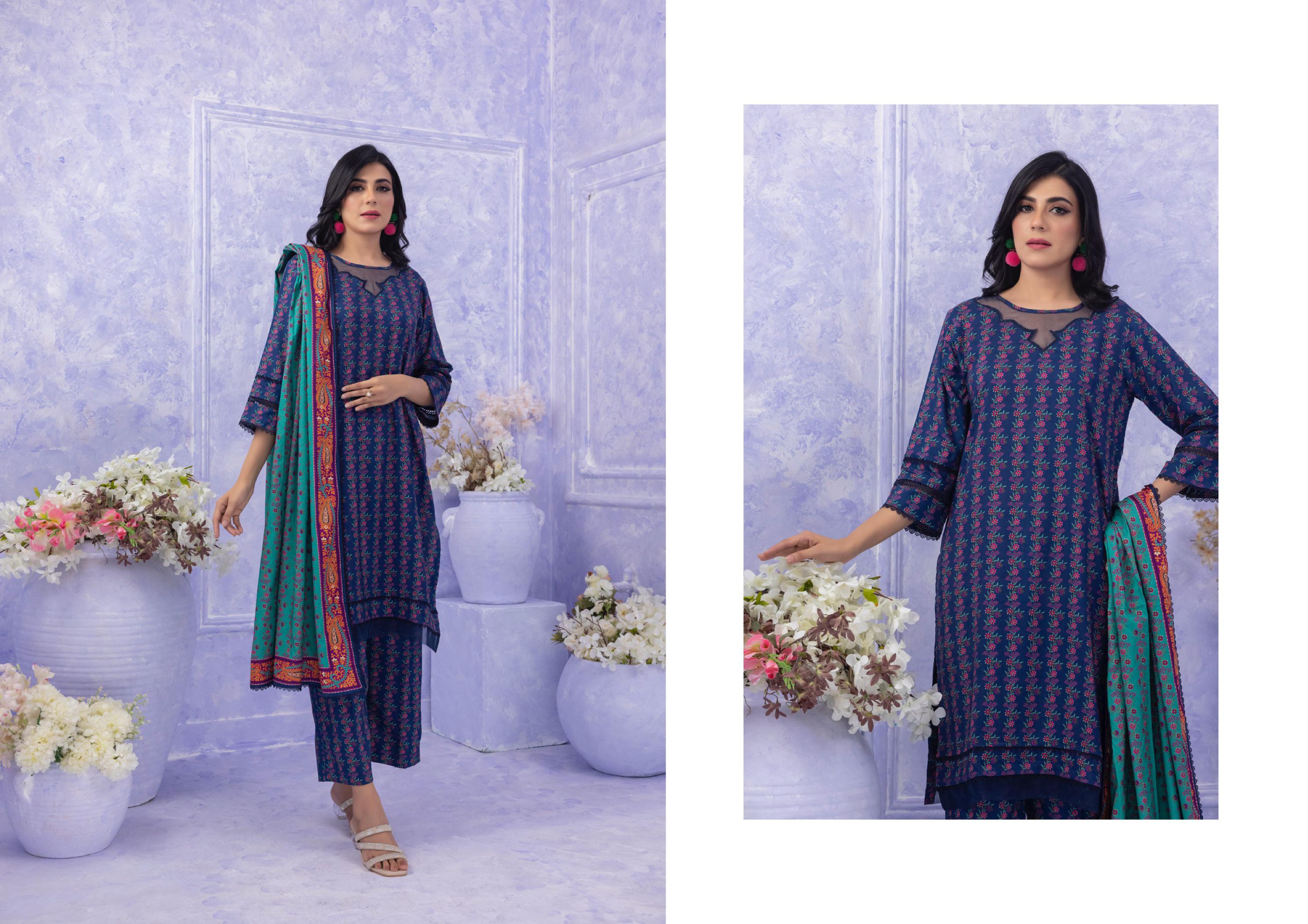 Ghazal By Regalia Printed linen 3-Pc Stitched