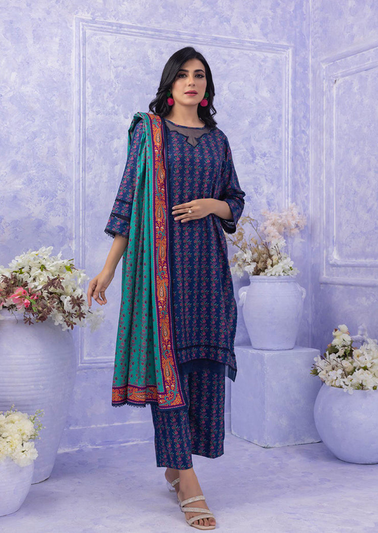 Ghazal By Regalia Printed linen 3-Pc Stitched