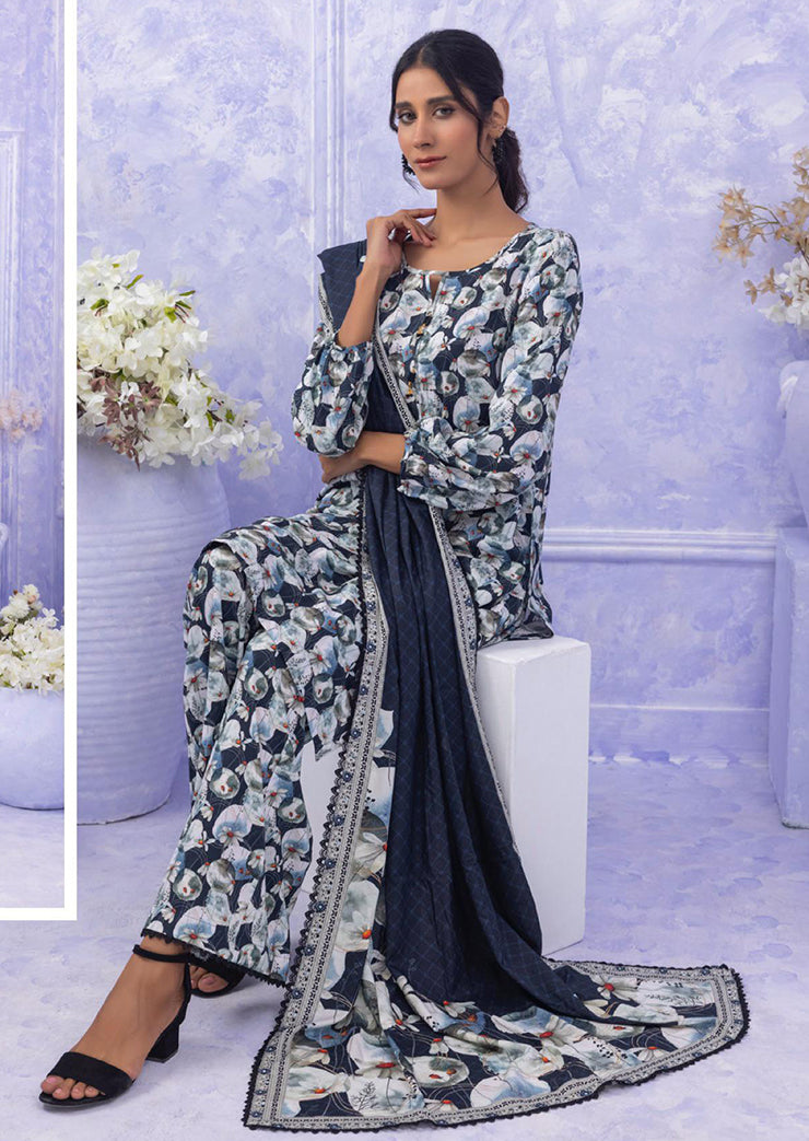 Ghazal By Regalia Printed linen 3-Pc Stitched