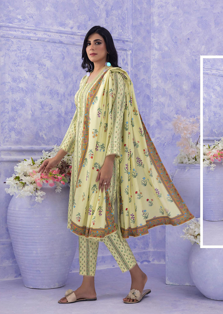 Ghazal By Regalia Printed linen 3-Pc Stitched